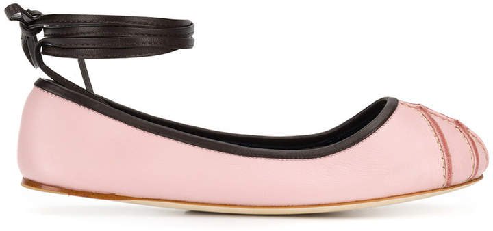 lace-up ballerinas