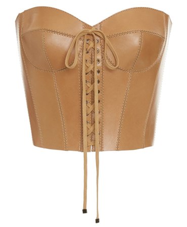 Leather Bustier Top by Dolce & Gabbana