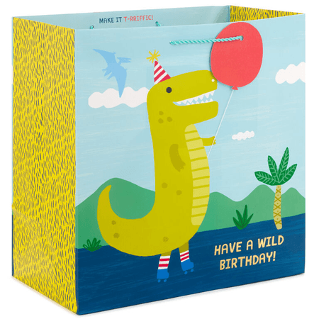 15" Party Dinosaur Extra-Deep Birthday Gift Bag