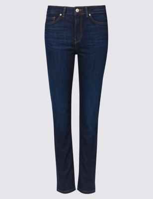 Ozone Mid Rise Straight Leg Jeans | M&S Collection | M&S