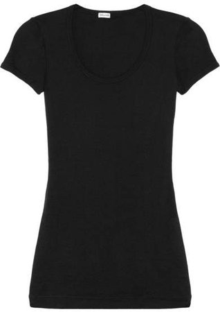 Supima Cotton And Modal-blend Jersey T-shirt - Black