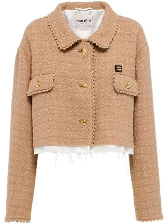 Miu Miu single-breasted tweed jacket