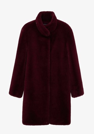 Red fur coat