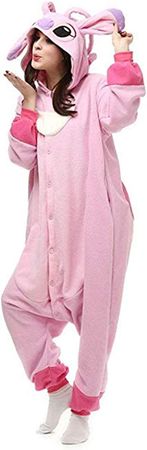 Amazon.com: Stitch Onesie Halloween Costumes Plush One Piece Cosplay, Pink, Size Large : Clothing, Shoes & Jewelry