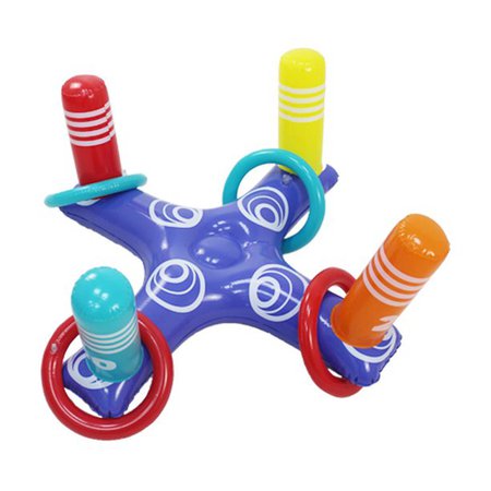 Inflatable Ring Toss Pool Game Toys Floating Swimming Pool Ring with 4 Pcs Rings - Walmart.com - Walmart.com
