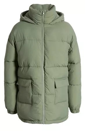BP. Hooded Longline Puffer Jacket | Nordstrom