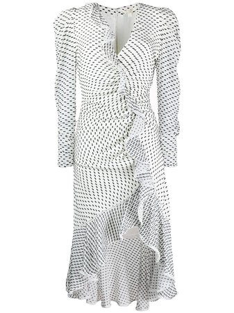 White Jonathan Simkhai Asymmetric Ruched Dress | Farfetch.com