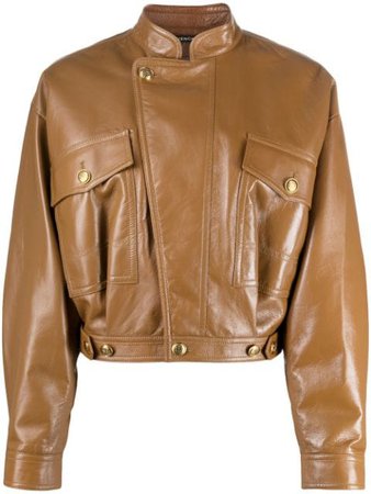 Givenchy cropped lambskin jacket - FARFETCH