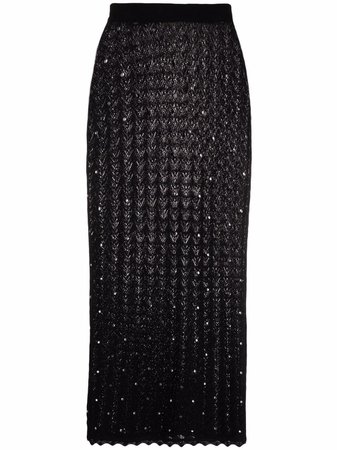 Alessandra Rich crystal-embellished Pencil Skirt - Farfetch