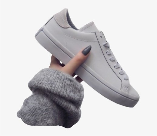 png shoes aesthetic grey nails and white sneaker