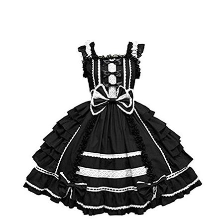 Amazon.com: Nuoqi Court Lolita Dress Black&White Lace Cosplay Princess Dress XXL Size CC220E-XXL: Gateway