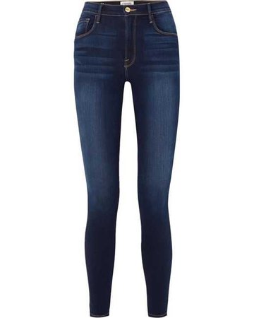 Lyst - Frame Ali High-rise Skinny Jeans in Blue