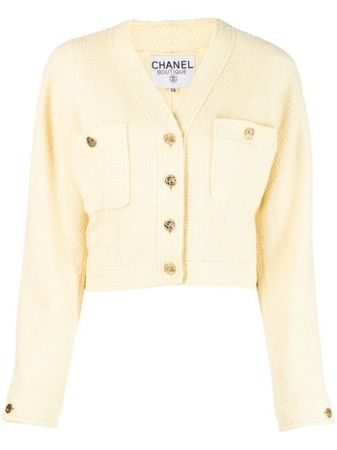 CHANEL Pre-Owned 1994 Cropped Tweed Jacket - Farfetch