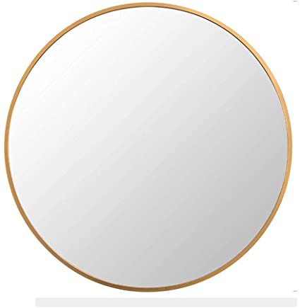 Amazon.com: FANYUSHOW Round Mirror for Bathroom, Gold Circle Mirror for Wall Mounted, 20'' Modern Brushed Brass Metal Frame Round Mirror for Wall Decor, Vanity, Living Room, Bedroom: Furniture & Decor