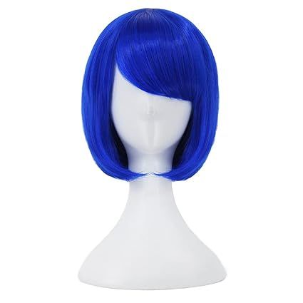 Amazon.com: Bopocoko Blue Wigs for Women Short Blue Bob Hair Wig with Bangs Blue Color Costume Wigs for Daily Party Halloween BU29BL : Everything Else