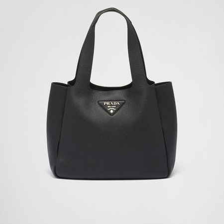 Black Leather tote | Prada