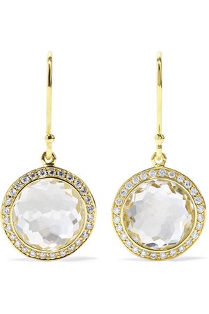 Ippolita | Lollipop® mini Ohrringe aus 18 Karat Gold mit Quarz und Diamanten | NET-A-PORTER.COM