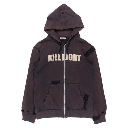Silver League sur Instagram : Hysteric Glamour "KILL LIGHT" Hooded Sweatshirt by Nobuhiko Kitamura Size Free  Details 100% Cotton Vintage wash charcoal…