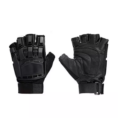 Men's Cyberpunk Fingerless Breathable Black Tactical Gloves