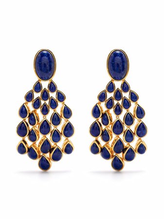 Aurelie Bidermann Lapis Lazuli Cherokee Earrings - Farfetch
