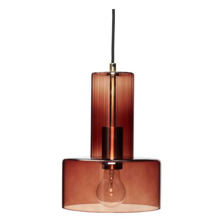 Glass Pendant Lamp Brown Hübsch Design Adult