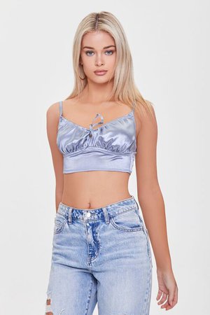 Satin Cropped Lingerie Cami