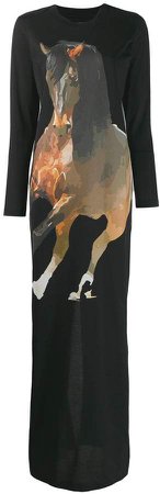 Marques'Almeida long horse graphic shirt dress