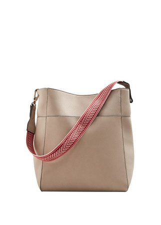 Violeta BY MANGO Contrast handle bag