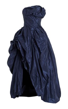 Draped Silk Taffeta Gown By Oscar De La Renta | Moda Operandi
