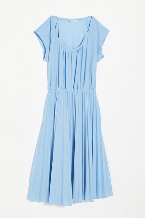 Vintage Pastel Blue Pleated Dress | Urban Outfitters