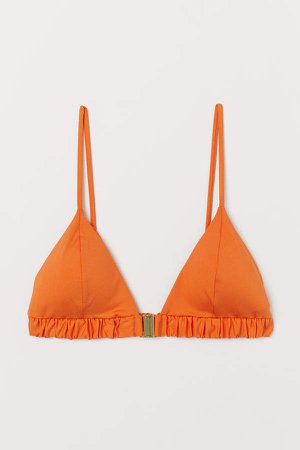 Padded Triangle Bikini Top - Orange