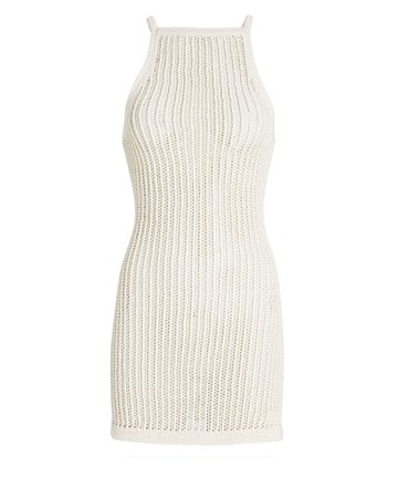 Cult Gaia Yara Crocheted Cotton-Blend Mini Dress | INTERMIX