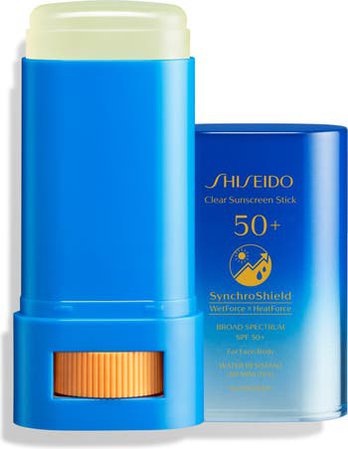 Shiseido SynchroShield WetForce x HeatForce Clear Sunscreen Stick SPF 50+ for Face & Body | Nordstrom