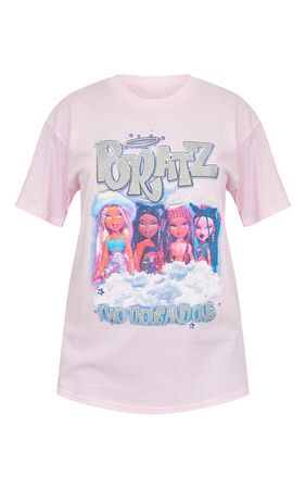 Baby Pink Bratz Oversized Tshirt | Tops | PrettyLittleThing USA