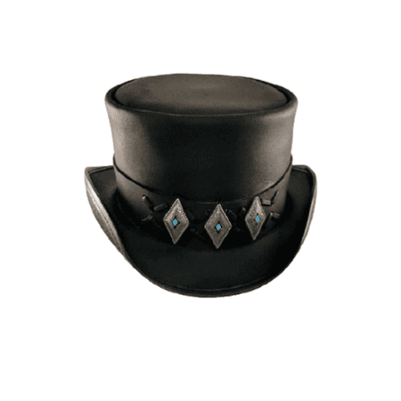 Steampunk top leather hat - Hats Expert