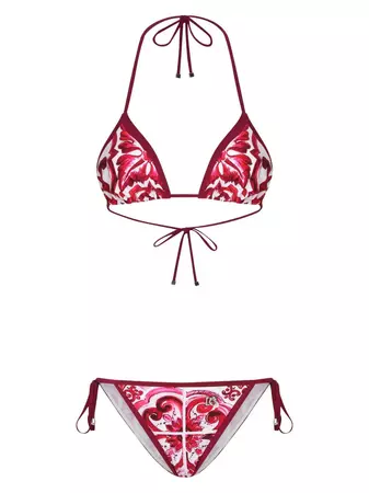 Dolce & Gabbana Majolica-print Bikini