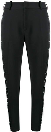 embellished high-waisted tailored trousers