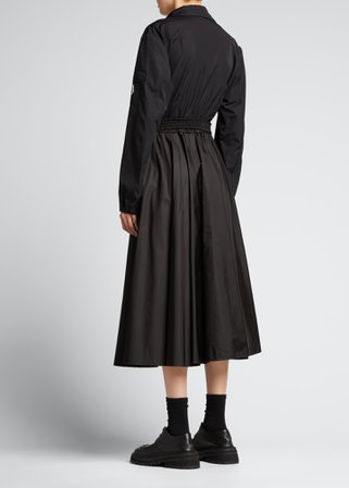 Moncler Belted Zip-Up Midi Dress - Bergdorf Goodman