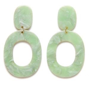 pastel green earrings