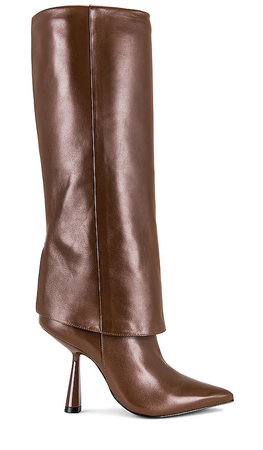 brown high heel boots