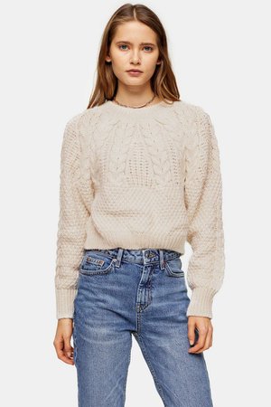 Knitted Cable Crop Jumper | Topshop