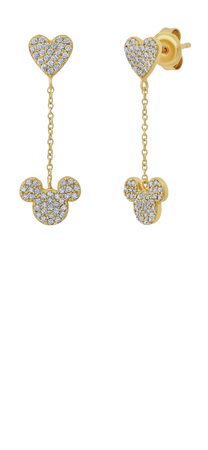 Mickey & heart earrings