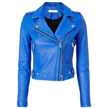blue moto jacket