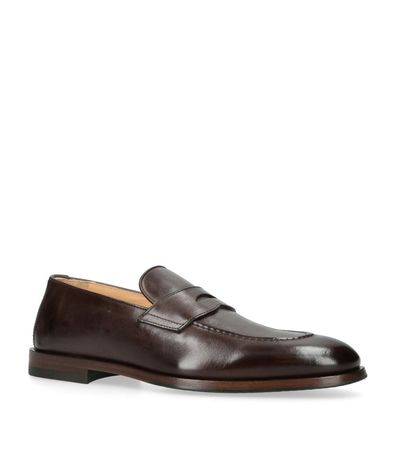 Mens Brunello Cucinelli brown Leather Loafers | Harrods # {CountryCode}