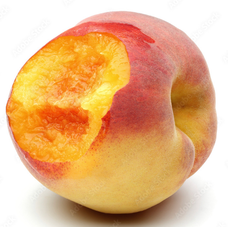 bitten peach