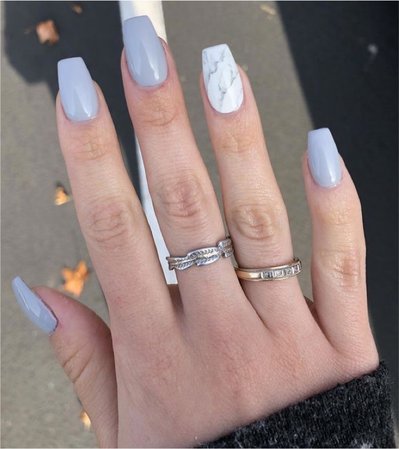 grey marble nails