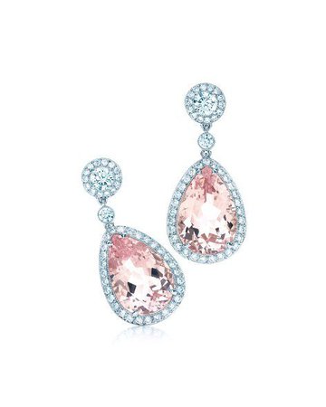 Pink Diamond Hanging Earrings