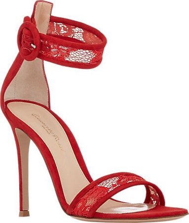 red lace gianvito rossi shoes