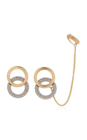 Emma 12k Gold-Plated Crystal Crawler Earrings By Demarson | Moda Operandi