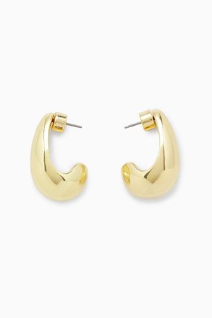 GROSSE TROPFENFÖRMIGE OHRRINGE - Gold - Earrings - COS